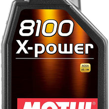 Motul 106142 8100 10W60 X-Power Synthetic Engine Oil-Acea A3/B4 1-Liter, 33.81 Fluid_Ounces