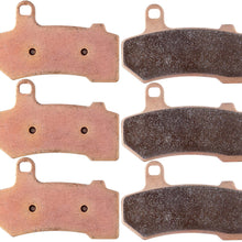 ECCPP FA409 Brake Pads Front and Rear Sintered Replacement Brake Pads Kits Fit for 2008-2015 Harley Davidson FLHX Street Glide, 2015 FLHXS Street Glide Special, Night Rod,Night Rod Special,Road Glide