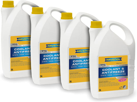 RAVENOL J4D2078-04 TTC C11 Coolant Antifreeze Concentrate (G11) (5L, Case of 4)