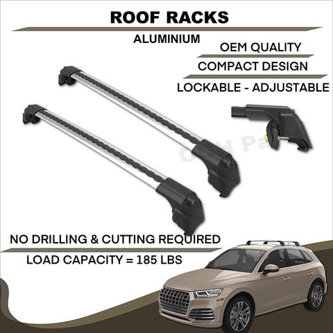 OGHParts Compatible Replacement Lockable Aluminium Roof Rack Bar Cross Bars Rack for Mini Cooper Countryman. 2011-2016 Models