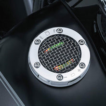 Kuryakyn 6550 Motorcycle Lighting Accent Accessory: Mesh LED Fuel and Battery Gauge for 1988-2019 Harley-Davidson Motorcycles, Chrome