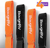 BougeRV 4 PCs 30'' Bike Rack Straps (Orange & Black) + 6 Packs Car Scratch Protector for Trunk Bike Racks (Black)
