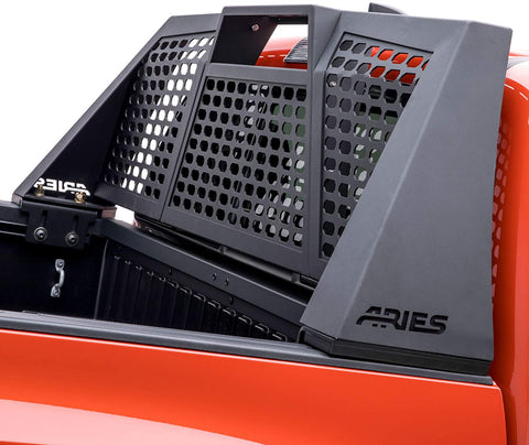 ARIES 1110115 Switchback Black Aluminum Truck Headache Rack Cab Protector, Select Toyota Tundra