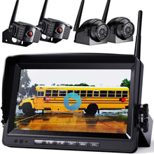 Wireless Backup Camera with Built-in Recorder 9" FHD Monitor for Truck Rear View Reversing Backing Up Camera With Extra Stable Signal IP69 Monitor System for RV Trailer Bus Motorhome Camper Xroose WX4