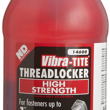 Vibra-TITE 146 Permanent Large Diameter High Strength Anaerobic Threadlocker, 1 liter Jug, Red