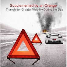 XOOL Triple Warning Triangle Emergency Warning Triangle Reflector Safety Triangle Kit Suitable for Roadside Emergencies, 3-Pack