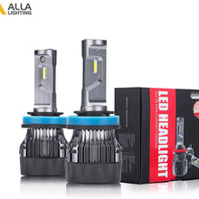 Alla Lighting S-HCR H11 LED Headlight Bulbs Conversion Kits Replacement 10000Lms Xtreme Super Bright Cars Trucks Lights H8 H9, 3000K Amber Yellow