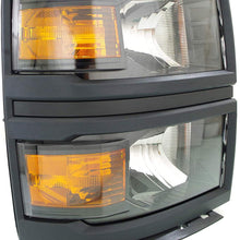 Headlight Compatible with CHEVROLET SILVERADO 1500 2015 RH Assembly Halogen LS Model - CAPA