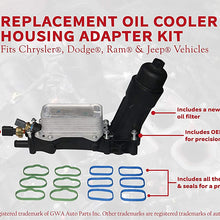Engine Oil Cooler and Filter Housing Adapter Kit - Replaces 68105583AF, 68105583AE - Compatible with Chrysler, Dodge & Jeep 3.6L V6 Vehicles - 200, Town & Country, Grand Caravan, Wrangler, Ram