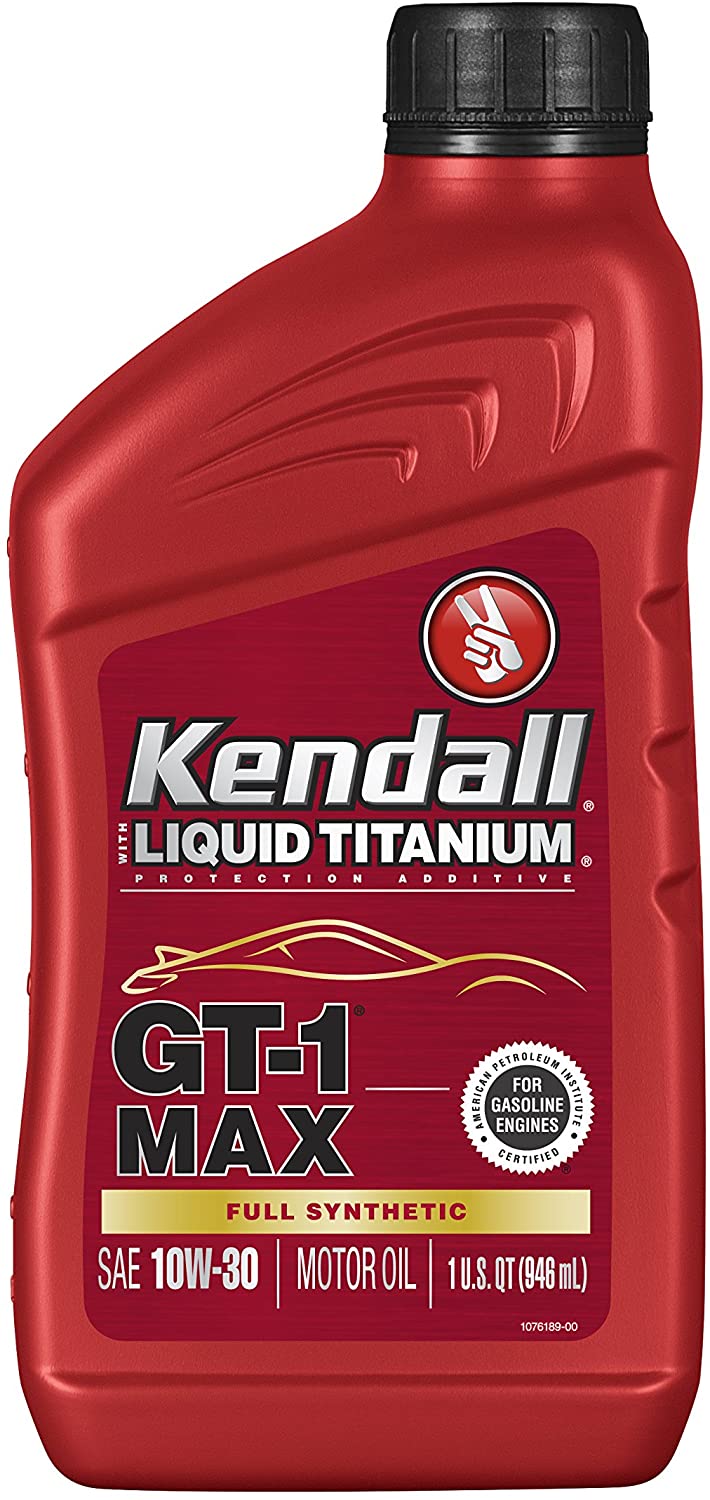 Kendall 1074949 Synthetic Motor Oil (GT-1 MAX Full with Liquid Titanium 10W30-1 Quart), 32. Fluid_Ounces