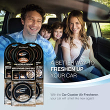 Aroma Chips Real Leather Scent (4 Pack) The Original Car Coaster Air Freshener Long Lasting Fragrance, Odor Removing …