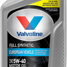 Valvoline European Vehicle Full Synthetic SAE 5W-40 Motor Oil 1 QT