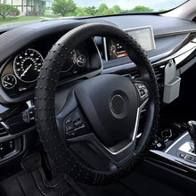 FH Group FH3002BLACK Black Steering Wheel Cover (Silicone W. Nibs & Pattern Massaging grip Wheel Cover Color-Fit Most Car Truck Suv or Van)