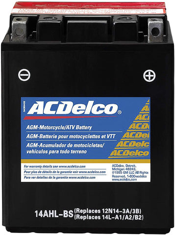 ACDelco ATX14AHLBS Specialty AGM Powersports JIS 14AHL-BS Battery
