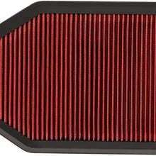 Replacement for Jeep Wrangler 3.6L / 3.8L Reusable & Washable Replacement High Flow Drop-in Air Filter (Red)