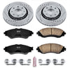 Power Stop K5893 Front Brake Kit with Drilled/Slotted Brake Rotors and Z23 Evolution Ceramic Brake Pads