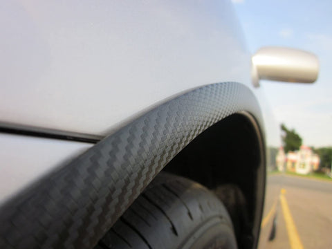 TRUE LINE Automotive Black Carbon Fiber Wheel Well Fender Molding Trim Kit 3/4'' Wide