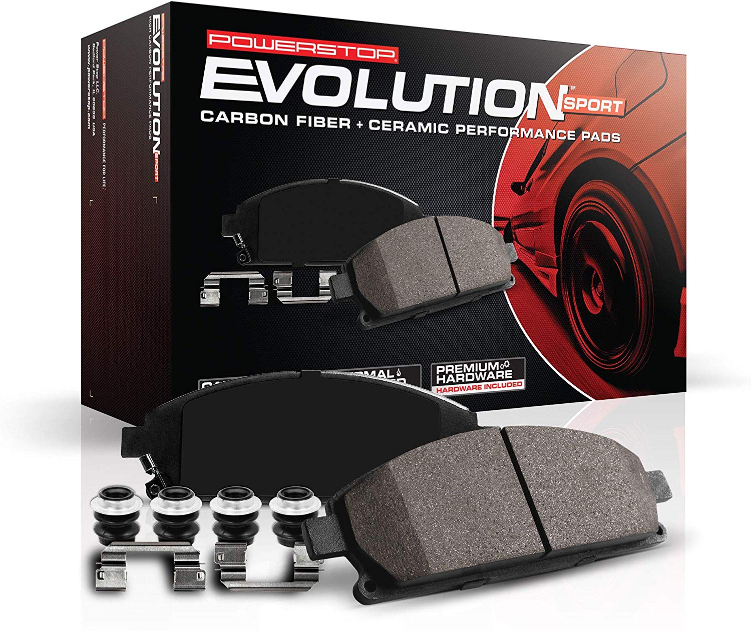 Power Stop Z23-2087, Z23 Carbon-Fiber Ceramic Front Brake Pad Set