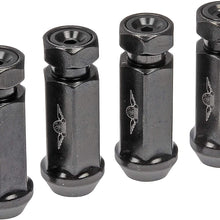 Dorman 712-645AXL4 M14-1.50 Racing Style XL Wheel Nut for Select Models, Black (Pack of 4)