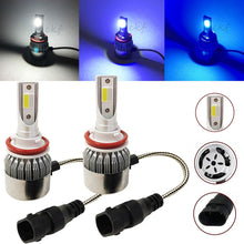 CK Formula (3 Colors in 1 Bulb) H11 6000K Ultra White 8000K 10000K Blue (Fog Light Headlight) Xenon COB LED 7600 LM 72W