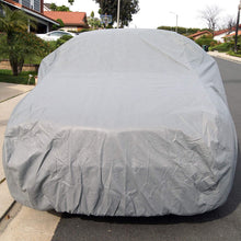 Tuningpros SFC-S4 Semi-Custom Fit Grey Waterproof Rain Barrier Non-Woven Fabric Car Cover, Fit up to Size 189.8" x 70.1"