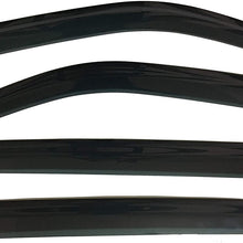 Optimal Co 2019 2020 Smoke Tinted Side Window Vent Visor Deflectors Rain Guards fit for Dodge Ram 1500 Crew Cab Only - 4 Piece Set