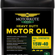 Motorkote MK-50970-02 15W40 Full Synthetic Diesel Motor Oil, 2.5 Gallon/10 Quart