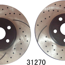 Approved Performance G23582 - [Front Kit] Performance Drilled/Slotted Brake Rotors and Ceramic Pads