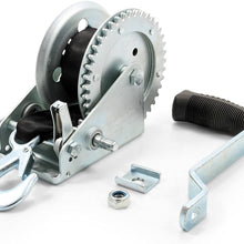 Camco Heavy Duty Steel Marine Towing Winch- Corrosion Resistant | 1,2000 lb Capacity| Durable Gears Resist Wear & Tear| Resilient & UV Resistant 20’ Strap - (50001)