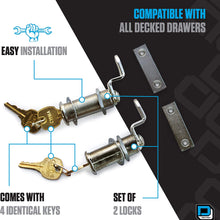 DECKED Drawer Lock & Matching Keys | Set of 2