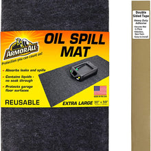 Armor All Oil Spill Mat (30" x 59"), Premium Absorbent Oil Pad – Reusable/Durable/Waterproof – Contains Liquids, Protects Garage Floor Surface (USA Made)