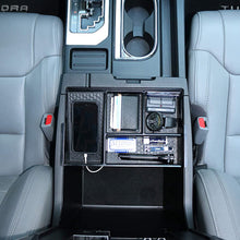 MX Auto Accessories - Center Console Organizer Compatible with The Toyota Tundra & Sequoia (2007-2019) - Made in The USA. Years (07-13) Organizer Will not fit Flush to Front Edge of Console as Shown.