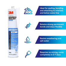 White 3M Marine 5200 Adhesive / Sealant 10 fluid ounce cartridge