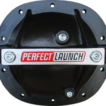 Proform 66667 Black Aluminum Differential Cover with Perfect Launch Logo and Bearing Cap Stabilizer Bolts for GM