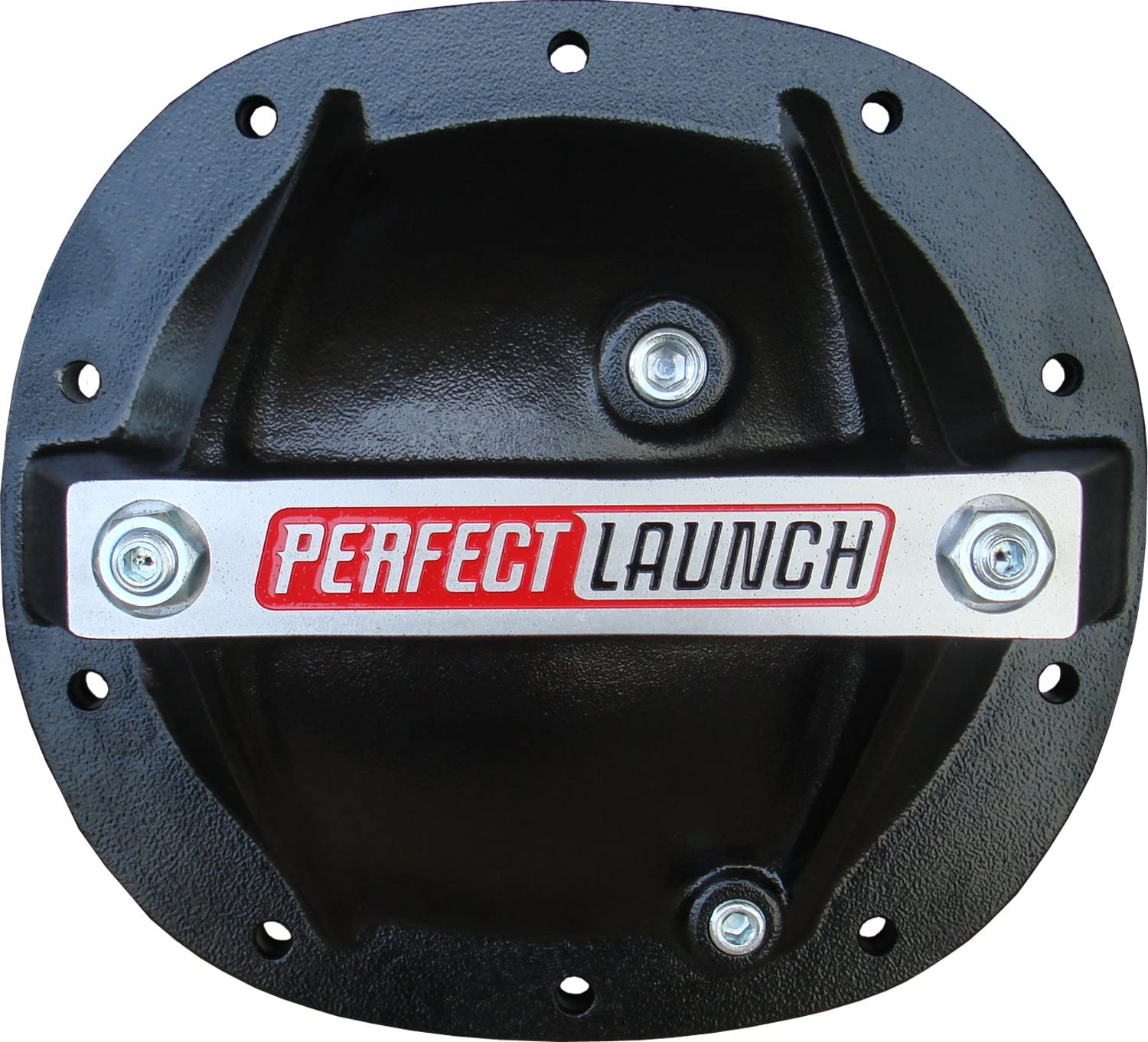Proform 66667 Black Aluminum Differential Cover with Perfect Launch Logo and Bearing Cap Stabilizer Bolts for GM