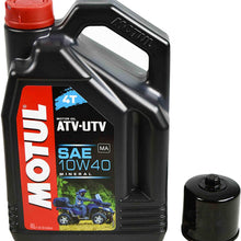 Motul Suzuki LTF400F King Quad Mineral Engine Oil Change Kit 10W-40 4 Liters Performance Oil Filter