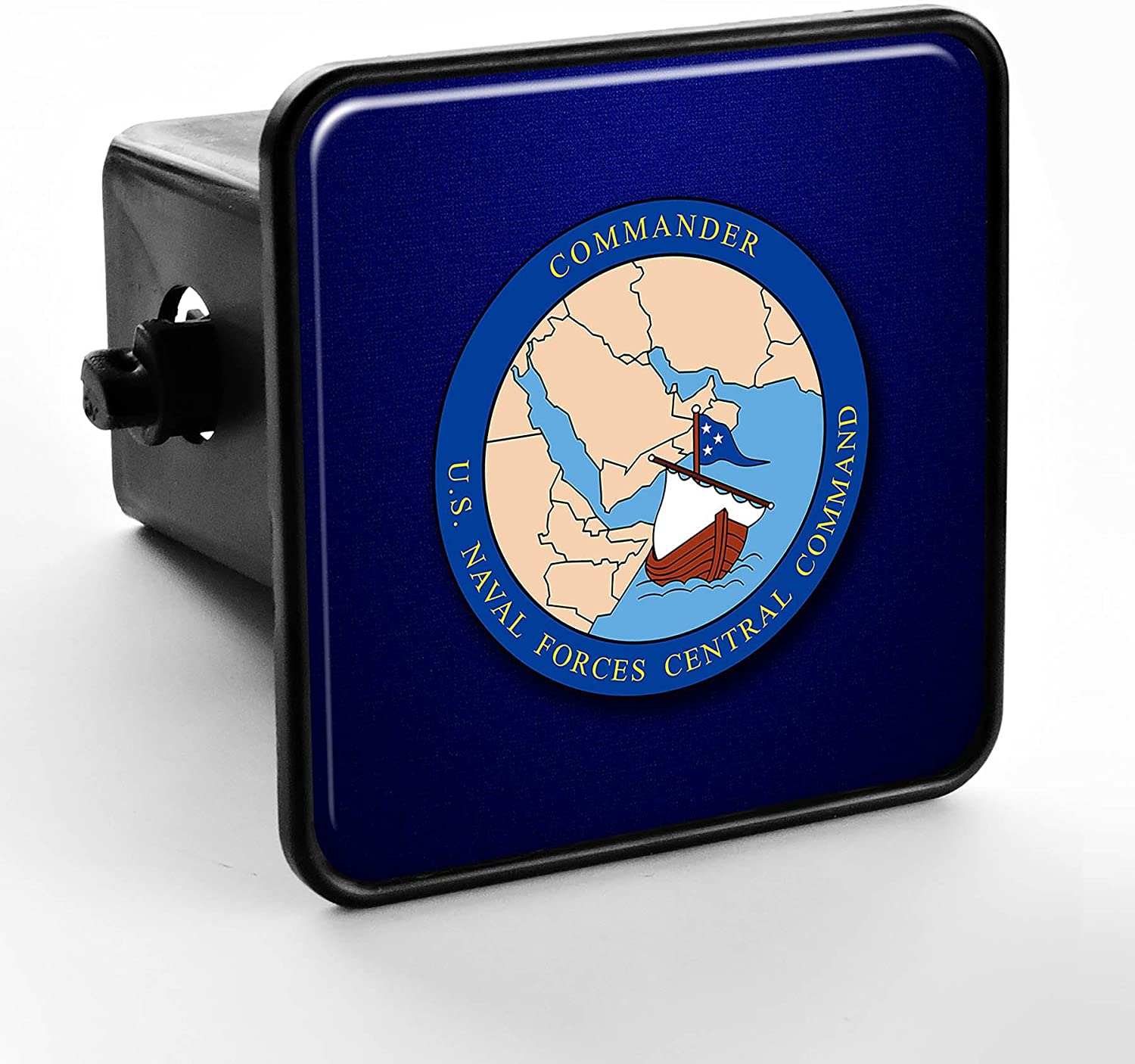 ExpressItBest Trailer Hitch Cover - US Naval Forces Central Command, Commander Emblem