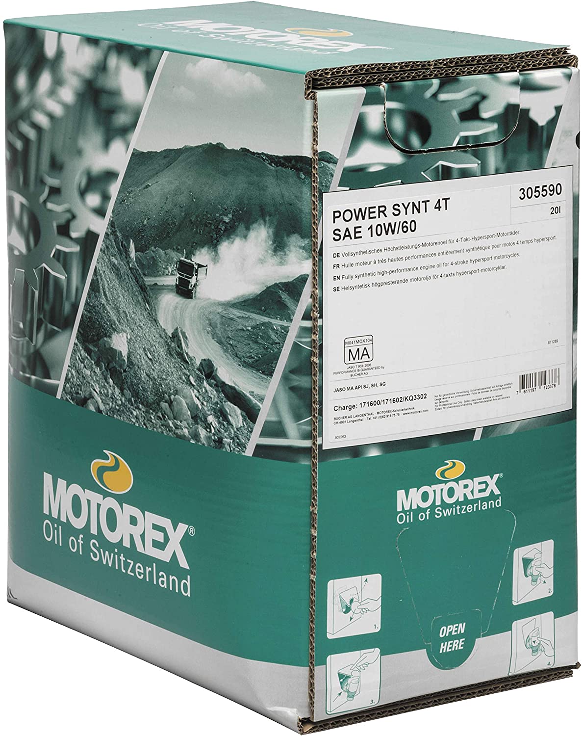 Motorex 157908 Power Synthetic 4T Oil - 10W60-20L.