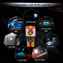 Alla Lighting Newest 194 LED Bulbs Super Bright T10 175 168 2825 W5W ZS SMD 12V LED Bulbs for Car License Plate Tag Interior Map Dome Trunk Courtesy Lights, 6000K Xenon White