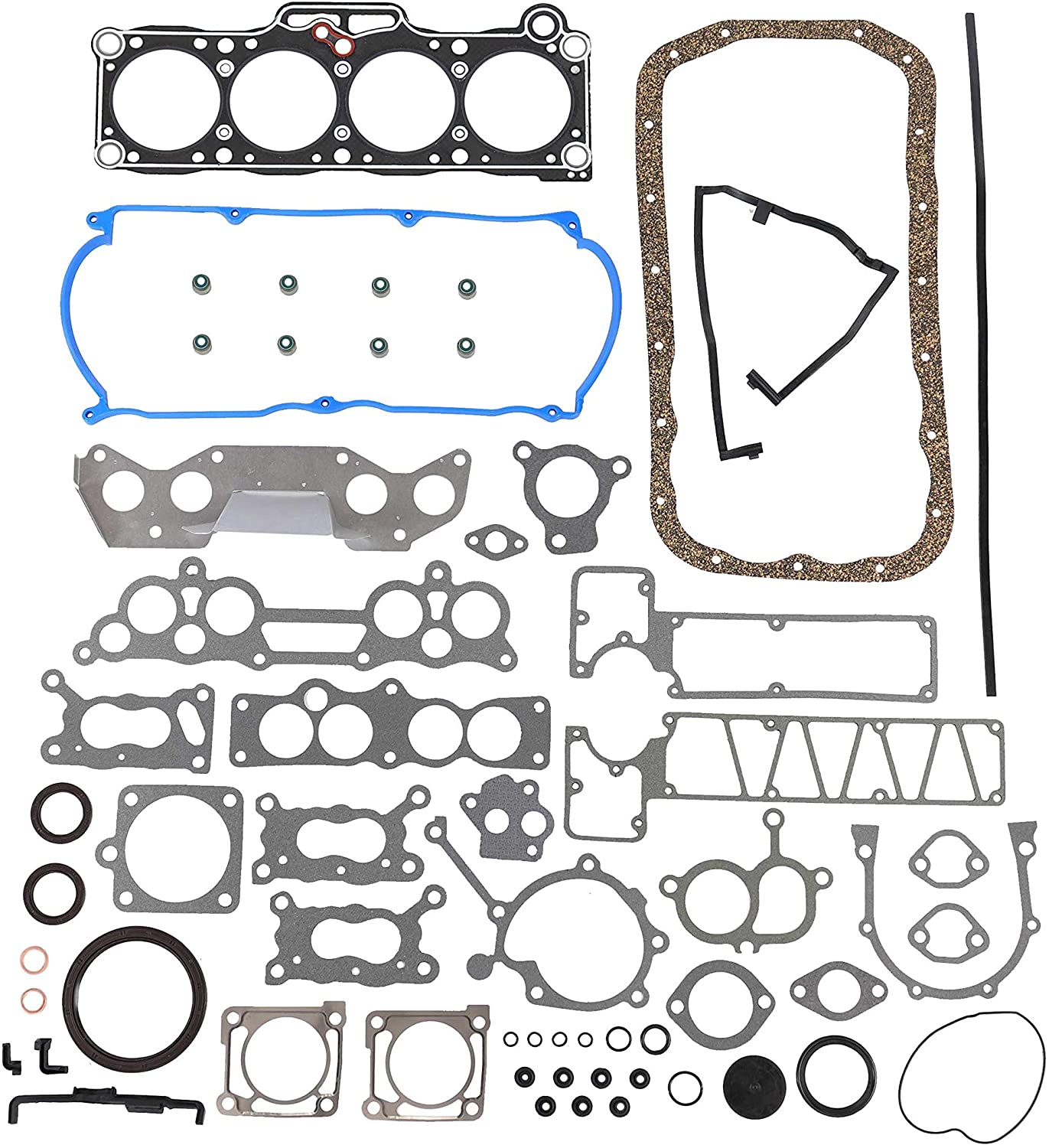 DNJ Full Gasket/Sealing Set FGS4008 For 87-93 Mazda / B2200 2.2L L4 SOHC Naturally Aspirated