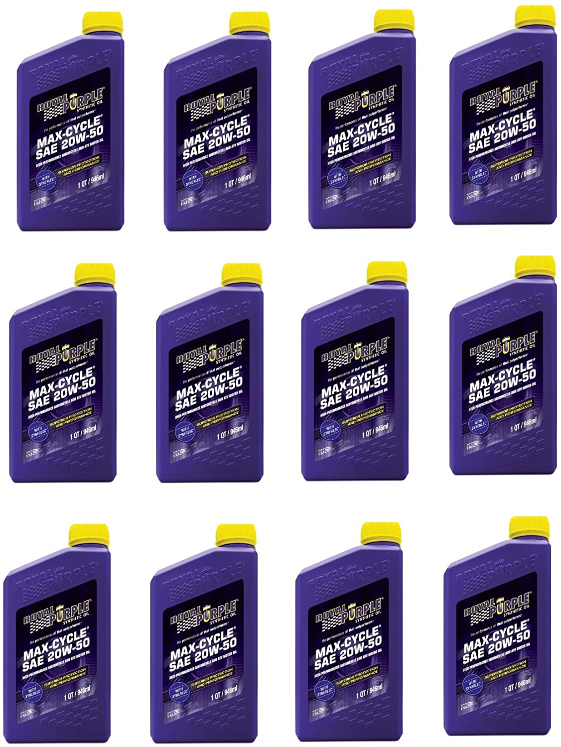 Royal Purple 20W50 Max-Cycle Motorcycle & ATV Motor Oil - (Case 12 Bottles) BUY IN A CASE AND SAVE