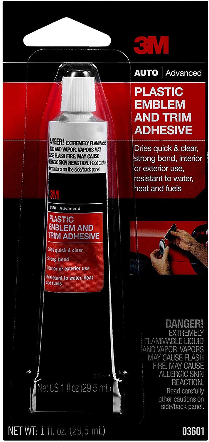 3M Plastic Emblem and Trim Adhesive, 03601, 1 fl oz