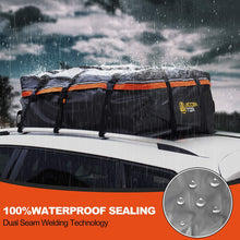 Accentor Car Roof Bag Cargo Carrier, 15 Cubic Feet, Waterproof Cargo Carriers, Car Roof Cargo Carrier with Racks or Without car roof Racks Include Protective Mat, Straps, Storage Bag and Car Door Hook
