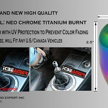 ICBEAMER 1 pc Neo Chrome Mini Racing Drift Shape Bar Stick Shift Knob Fit All Manual Transmission Vehicle