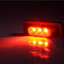 2pcs 3.9 inches 3 Leds Truck Trailer 12V Led Front Rear Led Side Marker Lights Indicator Lamp Rock Light for Truck Trailer Boats,Sealed and Waterproof, Surface Mounted Installation, 2 Amber