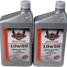 Blackhawk Lubricants Raptor 4T 10W50 4 Stroke Ester 100% Full Synthetic High Performance Engine Oil 10W-50 1 Quart (2)