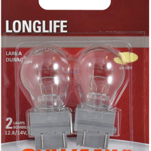 SYLVANIA - 4157 Long Life Miniature - Bulb, Ideal for Daytime Running Lights (DRL) and Back-Up/Reverse Lights (Contains 2 Bulbs)