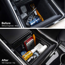 TAPTES Tesla Center Console Organizer for Tesla Model 3,Model Y,Washable Trashcan and Tray Organizer Accessories Kit Interior