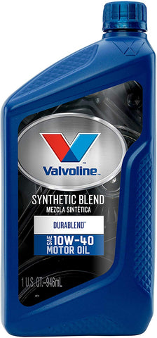 Valvoline DuraBlend SAE 10W-40 Synthetic Blend Motor Oil 1 QT, Case of 6