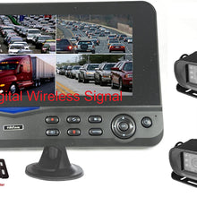 4Ucam TWO Digital Wireless Camera + 7" Monitor Quad-view Split screen for Bus, RV, Trailer, Motor Home, 5th Wheels and Trucks Backup or Rear View